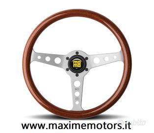 Volante MOMO INDY HERITAGE in legno di mogano 35cm