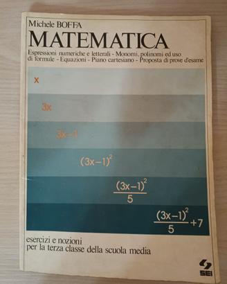 Libro vintage "Matematica" - Michele Boffa - 1982