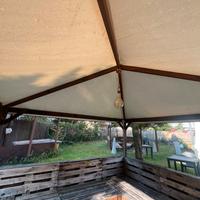 Gazebo in legno 4x4mt telo in pvc