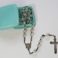 Antico Rosario Sant’Antonio con pietre trasparenti