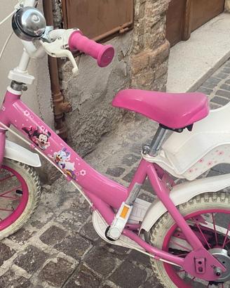 Bici Bambina 12" Minnie Disney con Portabambola -