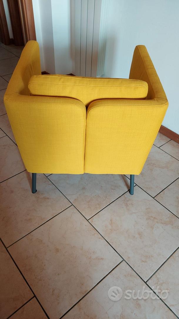 STRANDMON poltrona e poggiapiedi, Skiftebo giallo - IKEA Italia