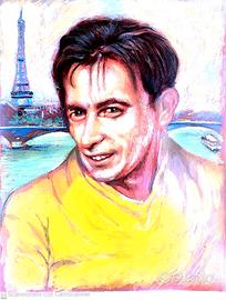 litografia di fausto coppi