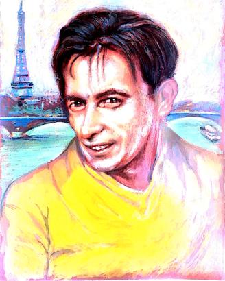 litografia di fausto coppi