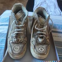 Scarpe da donna con lacci in pelle di pitone