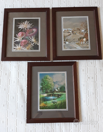 3 quadri con stampe Dufex prints