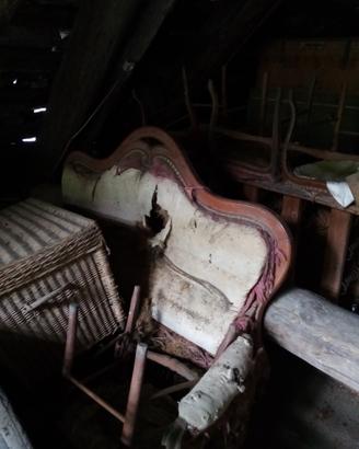 Telai in ciliegio  di un divano, 2 poltrone e 1930