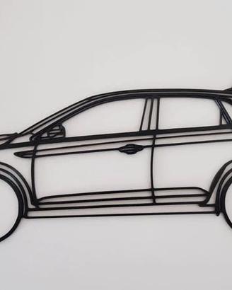 Wall Art Auto 3D Profilo Laterale VW Polo GTI mk6