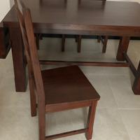 Sedie legno massello come da foto - 2 pezzi