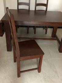 Sedie legno massello come da foto - 2 pezzi