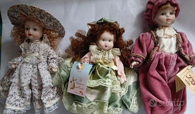 3 bambole porcellana Capodimonte/FB Elite anni 90