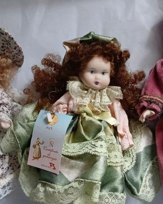 3 bambole porcellana Capodimonte/FB Elite anni 90