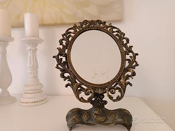 Specchio metallo vintage d’epoca