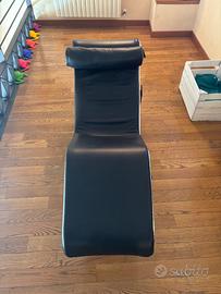 Cassina LC4 Chaise Longue in pelle nera originale