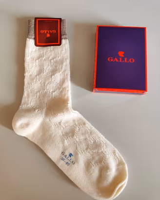 Calze donna Gallo lana rombi panna beige 36 40