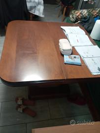 tavolo quadrato allungabile legno massello noce 