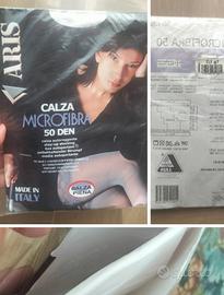 Calze autoreggenti col BIANCO made in Italy 50 den