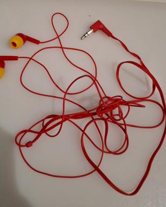 Auricolari in-ear rossi con filo e jack 3,5mm

