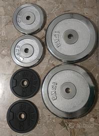 44 kg dischi ghisa pesi domyos pizze palestra gym