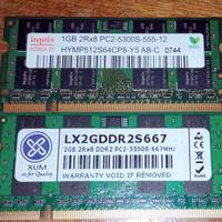 RAM notebook DDR2 SO-DIMM PC2-5300S 1GB + 2GB