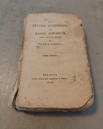 Divina Commedia Dante 1826 tomo I