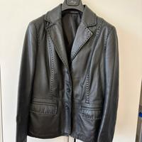 Giacca di vera pelle blazer da donna con 3 bottoni