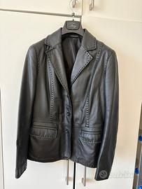 Giacca di vera pelle blazer da donna con 3 bottoni