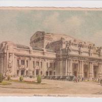 Cartolina Stazione Centrale Milano Anno 1931