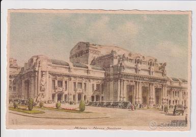 Cartolina Stazione Centrale Milano Anno 1931