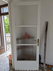 Porte bianche con vetro smerigliato vintage