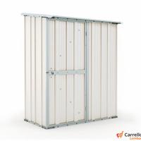 Casetta da giardino box in Acciaio 155x100 bianco