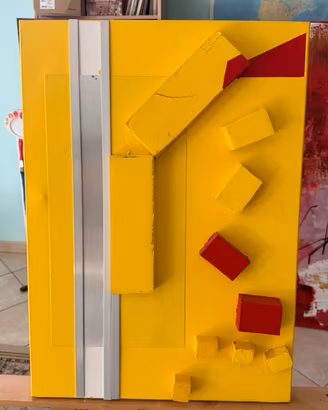 Quadro Materico Astratto / Polimaterico - 70x50 cm