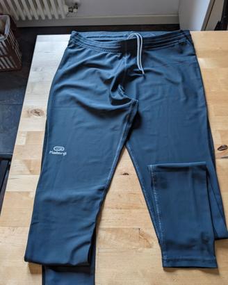 Pantaloni running lunghi aderenti elasticizzati