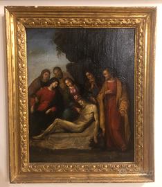 Deposizione su tavola epoca XVi secolo.
