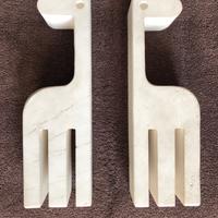 MANNELLI - COPPIA FERMALIBRI GIRAFFA -SCULTURA '70