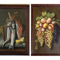 Coppia dipinti-Natura Morta - MICHELANGELO MEUCCI
