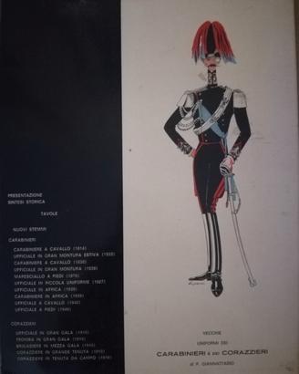 Raccoglitore stampe uniformi dei Carabinieri e dei