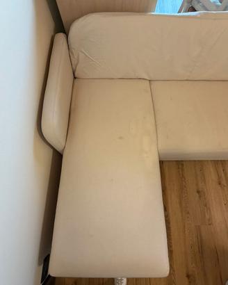 Divano tre posti con chaise-longue rigido colore b