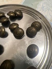 Lotto 18 Bottoni Vintage Bronzo/Ottone