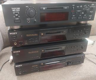 4 lettori minidisc sony , tascam
