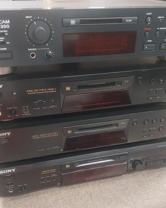 4 lettori minidisc sony , tascam