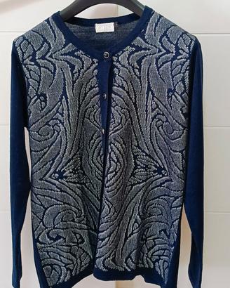 MAGLIA BLU A GOLFINO TAGLIA L