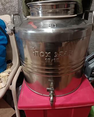  contenitore fusto inox 18/10