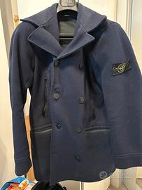 Cappotto doppiopetto stone island blu