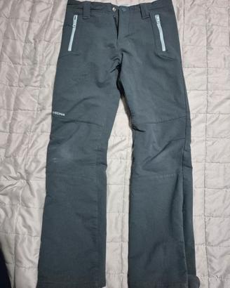 Pantaloni softshell trekking bambino mh500 grigio