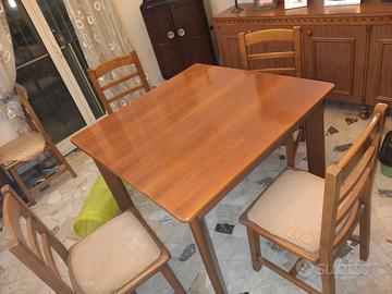 set 5 sedie in legno Ciamaglia da restaura 