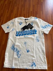 Maglia Dsquared2 “Puffy” Bianca e Azzurra