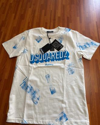 Maglia Dsquared2 “Puffy” Bianca e Azzurra
