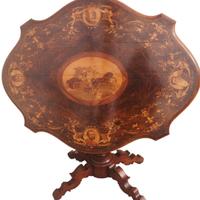 Tavolo intarsiato Ignazio Scotto XIX sec