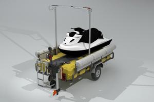 Carrello galleggiante porta moto d'acqua